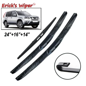 Ener’s Wiper LHD Set di spazzole tergicristallo anteriori e posteriori per Nissan X-Trail T31 2007 – 2013 parabrezza parabrezza 24 “+ 16″ + 14”