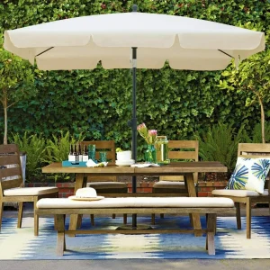 Ombrellone parasole rettangolare per mantenere fresco protezione UV pieghevole per patio mercato domestico ombrellone esterno antipioggia