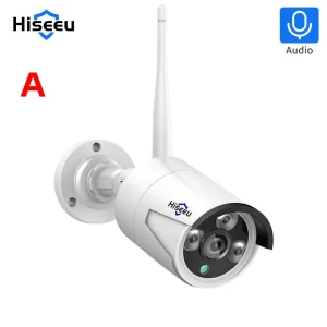 Telecamera IP Wireless Hiseeu 1536P con Lente da 3.6mm, Impermeabile, Telecamera di Sicurezza WiFi per Sistema CCTV Wireless Hiseeu, Visualizzazione tramite App IP Pro