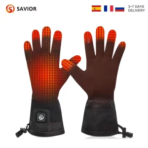Guanti da moto impermeabili riscaldati Salvatore Guanti da moto da equitazione Guanti da indossare ogni giorno Guanti touch Copertura più calda Pelli di capra al 100%