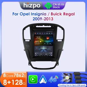 Hizpo Autoradio Stile Tesla Android 14 per Buick Regal Opel Insignia 2009-2013, Lettore Multimediale con Carplay e Navigazione GPS 9.7″