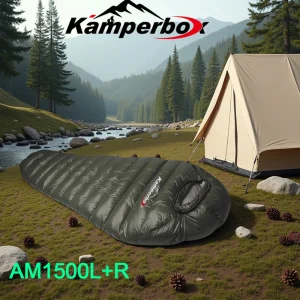 Kamperbox Sacco a pelo invernale a temperatura fredda Sacco a pelo in piuma Attrezzatura da campeggio invernale