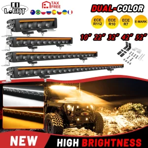 CO LIGHT Led Light Bar 52 pollici Spot Flood Combo Super Bright Offroad LED Driving paraurti luce di lavoro per ATV UTV Car 4×4 12V 24V