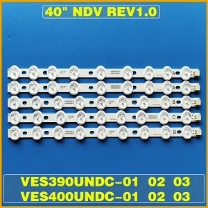 Striscia di retroilluminazione a LED per 40 “NDV REV1.0 40L3433DG VESTEL VES390UNDC-01 39FLHY168D 39PF3025D 39FHD-CNOV VES400UNDS-02 LC-39LD145K
