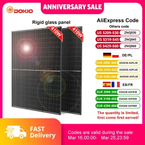 DOKIO 800W pannello solare balcone centrali elettriche pannelli solari solare impermeabile per la casa (inverter non incluso)