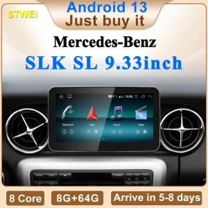 STWEI Nuova Auto Multimedia Senza Fili Android AUTO CarPlay Schermo da 9.33 pollici Per Mercedes Benz SLK SL R172 R231 Lettori Video Auto GPS