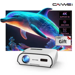 Proiettore Full HD CAIWEI 4k 15000 lumen con esperienza Laser Home Theater Cinema proiettori cinematografici all’aperto per Smartphone