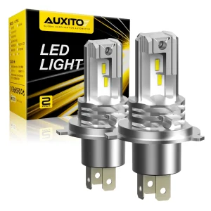 AUXITO H4 Fanless LED CSP Lampadina per auto moto 9003 LED Hi/Lo Fascio alto e basso Faro Auto Lampada frontale 12V 12000Lm