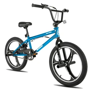 Bici BMX per bambini Hiland da 20 pollici per ragazzi e ragazze dai 5 ai 12 anni, rotore Freestyle da 360 gradi, bicicletta BMX per bambini a velocità singola a 4 pioli