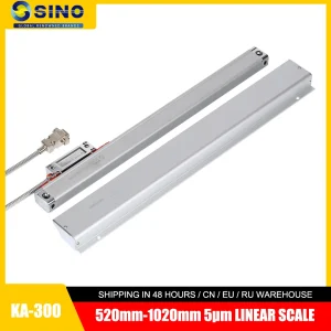 Sino KA300 scala lineare 0.005mm TTL 5VDC KA-300 520 570 620 670 720 770 820 870 920 970 1020mm sensore Encoder lineare ottico