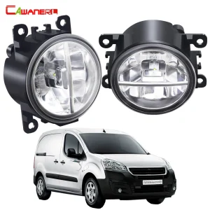 2X30W Passeggero Auto + Driver LED Gruppo Fendinebbia 6000LM Fendinebbia Diurna Lampada DRL Per Peugeot Partner Tepee 2012-2022