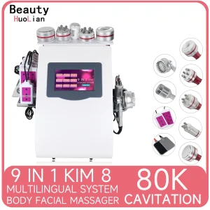 9 in 1 nuovo 80K cavitazione vuoto dimagrante massaggio radiofrequenza esplosivo RF macchina di bellezza viso pelle Lifting dispositivo di serraggio