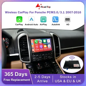 Road Top Wireless Carpaly per Porsche Macan Cayman Cayenne Panamera PCM 3.1 supporto del sistema Android Auto fotocamera posteriore Airplay