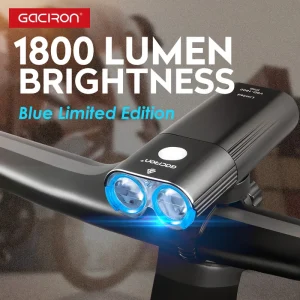 GACIRON luce anteriore per bicicletta per gara IPX6 luce per bicicletta impermeabile 1000/1600/1800 Lumen lampada a LED per bici accessori per ciclismo