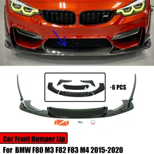 Auto Paraurti Anteriore Labbro Per BMW F80 M3 F82 F83 M4 2015 – 2020 LPT Stile Spoiler Splitter In Fibra di Carbonio Stile Accessori Body Kit