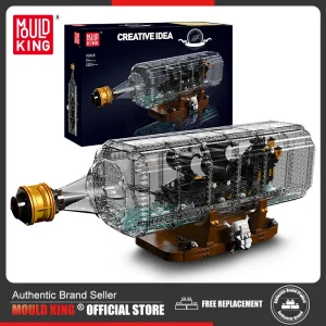 Mold King 10065 Pirate Ship Building Block la perla nera in un modello di bottiglia barca A vela giocattoli assemblaggio mattoni regali di natale per bambini