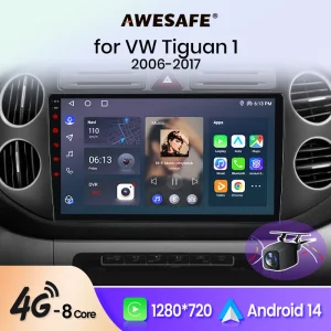 Wireless CarPlay per Apple Android Auto Autoradio GPS per Tiguan 1 NF GOLF PLUS 2006-2016 Multimedia RDS 4G WiFi Schermo Stereo
