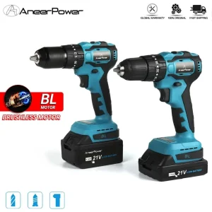 Cacciavite senza spazzole 21V ricarica impermeabile mini trapano elettrico a mano a impatto senza fili per trapano a batteria al litio Makita