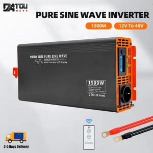 DATOUBOSS PSW 1500W Serie Inverter sinusoidale Convertitore di energia solare da CC a CA Caricatore USB portatile Display LCD Inverter di tensione