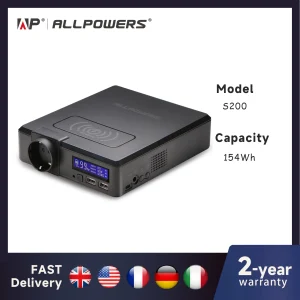 ALLPOWERS 200W Solar Powerbank 154Wh 41600mAh Caricabatteria esterno Powerstation Generatore portatile Alimentazione di backup di emergenza