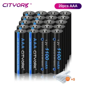 CITYORK 1.2V AAA NIMH Batteria Ricaricabile 3A NI-MH Batterie Ricaricabili AAA Con Contenitore di Batteria Per Il Mouse di Controllo Remoto giocattoli