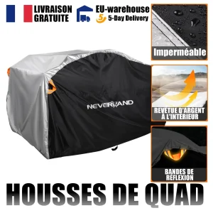 Quad Bike ATV 4×4 Moto Bike Cover Universale Impermeabile Pioggia Moto Veicolo Scooter Kart Moto Coperture Striscia Riflettente D