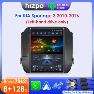 Hizpo Per Tesla Stile Android 13 Radio Per KIA Sportage 3 2010-2016 4G Auto Lettore Video Multimediale Carplay Altoparlanti Stereo GPS