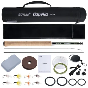 Goture Tenkara Canna da pesca a mosca Combo 3.6m Asta ultraleggera in fibra di carbonio con linea di richiamo Clipper Set di aste Tenkara portatili Attrezzatura