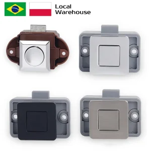 KAK 10 pz Camper Auto Push Lock RV Caravan Barca A Motore Casa Armadietto Cassetto Pulsante di Chiusura Serrature Keyless Mobili Porta Serratura Hardware