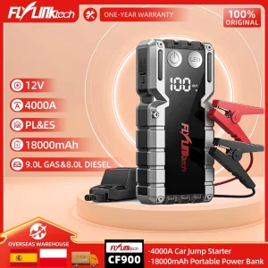FLYLINKTECH Jump Starter 4000A Corrente di picco 18000mAh Power Bank QC3.0 Booster di emergenza per dispositivo di avviamento per auto 12V 8 protettivi