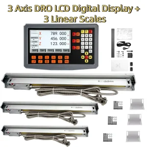 Nuovo SDS2-3VA display di lettura digitale a 3 assi DRO kit 3PCS 5um Righello ottico Encoder scala lineare per smerigliatrice Tornio macchina