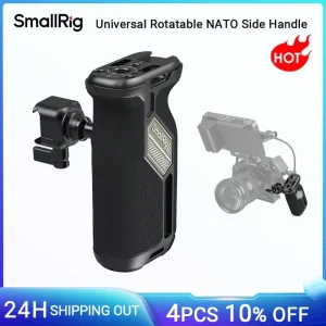 Maniglia laterale NATO girevole universale SmallRig, impugnatura con rotazione bidirezionale a 360 ° per gabbia per fotocamera DSLR per piastra-4359
