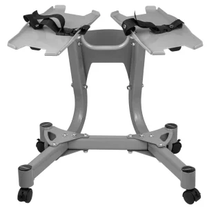 SIHAO ‌ Supporto per manubri regolabile con rotelle Rack in acciaio da 100 kg/220 libbre per pesi da 24-40 kg e portasciugamani, palestra per ufficio a casa