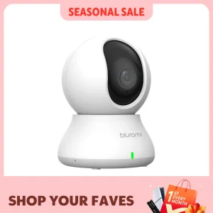 Telecamera per interni WiFi 2.4 e 5G, 2K, 360 °   Telecamera CCTV IP PTZ per cani da compagnia con app telefonica, conversazione bidirezionale, visione notturna, per la sicurezza domestica