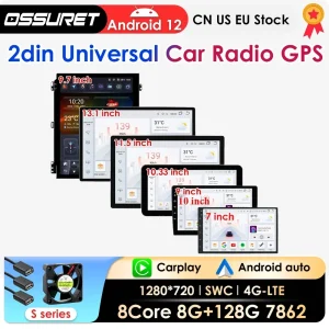 2 Din 7 “/9″/10 “Android12 Autoradio universale Autoradio WIFI GPS Car Audio Multimedia Player per Hyundai Nissan Toyota Kia Honda