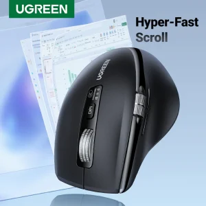UGREEN Mouse Wireless Hyper-Fast Scroll Bluetooth 5.4 2.4G ergonomico 5000 DPI per MacBook Tablet Laptop Computer PC Mouse