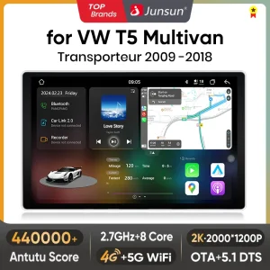 Junsun 7870 2K Wireless CarPlay Android Auto Sistemi Intelligenti Per Volkswagen Multivan T5 2003 2004-2015 RDS FM Multimedia