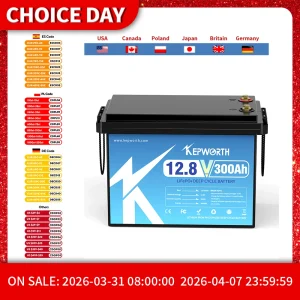 Promozione a tempo limitato Stock UE Batteria Lifepo4 12V 100Ah 120Ah 180Ah 200Ah 300Ah Serie di supporto per motore da pesca alla traina marino RV