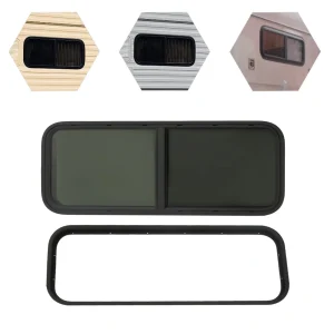 900x300mm/1000x400mm Vetro temperato scorrevole RV Finestra Caravan Finestra laterale Camper Vent Push-Pull Finestra Zanzariera Ombra Finestra