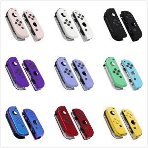 eXtremeRate Custodia a conchiglia di ricambio fai-da-te per interruttore NS e JoyCon OLED, copertura alloggiamento controller personalizzato con set completo di pulsanti