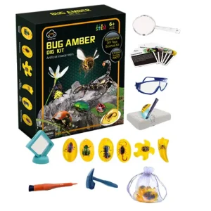 Excavate Fly Toys Kit Amber Excavation Toys Fly Model Interactive STEM Toy Science Kit giocattoli educativi Dig Set Animal