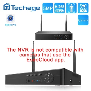 Techage 8CH NVR H.265 5MP 4MP Registratore wireless Wifi CCTV Telecamera IP Sistema di protezione di sicurezza P2P XMeye Pro ONVIF Video di rete