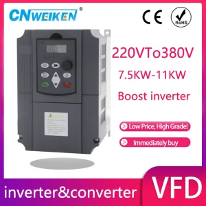 VFD 11KW monofase a 220V/380V 0,75kw 1,5 kw 2,2kw 4kw 5,5kw 7,5kw Azionamento CA inverter a frequenza variabile per motore