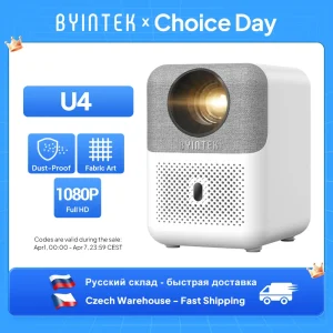 BYINTEK LOVE U4 Smart Mini Proiettore Home Theater 4K 1080P Video Android WIFI per Cinema Smartphone
