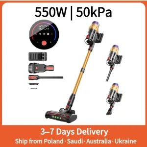 Aspirapolvere wireless portatile IDEACH V18 550W 55kPa, touchscreen intelligente, 3 modalità di alimentazione, batteria rimovibile, aspirapolvere per la casa