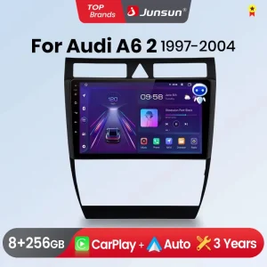 Junsun Wireless CarPlay Android Auto Autoradio Per Audi A6 C5 1997 1999 – 2004 S6 RS6 GPS Multimedia 2 din Sistemi Stereo