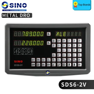SINO SDS6-2V Display digitale DRO a 2 assi in metallo di fascia alta con cassa in metallo tornitura tornio fresatrice contatori