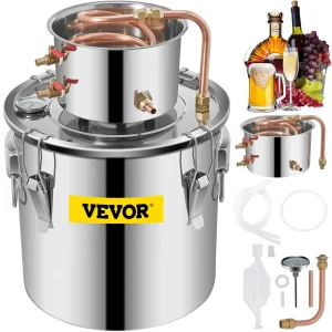 VEVOR Alambic Distillatore Alcol Moonshine 5 Gal FAI DA TE Ancora In Acciaio Rame Casa Brew Acqua Vino Olio Essenziale Kit di Preparazione