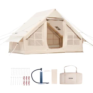 SucceBuy Tende gonfiabili da campeggio Tenda gonfiabile di facile installazione con pompa a mano Tenda Oxford 300D con custodia per stufa Jack inclusa