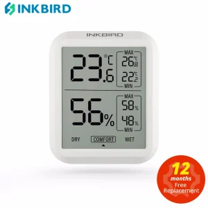 INKBIRD ITH-20 termometro elettronico digitale igrometro usi multipli per misuratore di umidità della temperatura allarme meteo qualità dell’aria